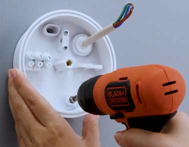 Secure the Junction Box with mounting screws
