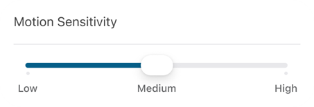 Motion Sensitivity Slider Motion Sensitivity Slider